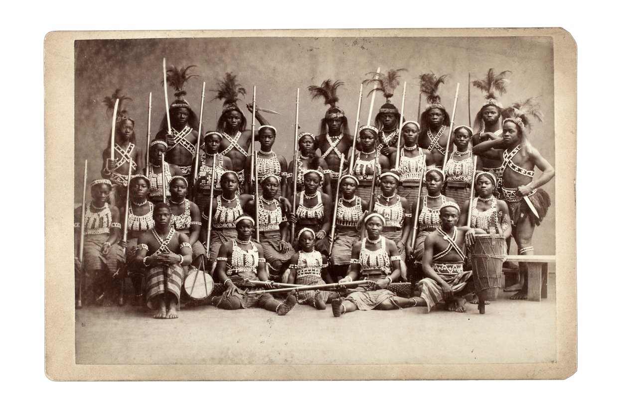 Ashanti csoportos előadás, Németország 1890-es évek (f/w fotó) alkotó: Unbekannt