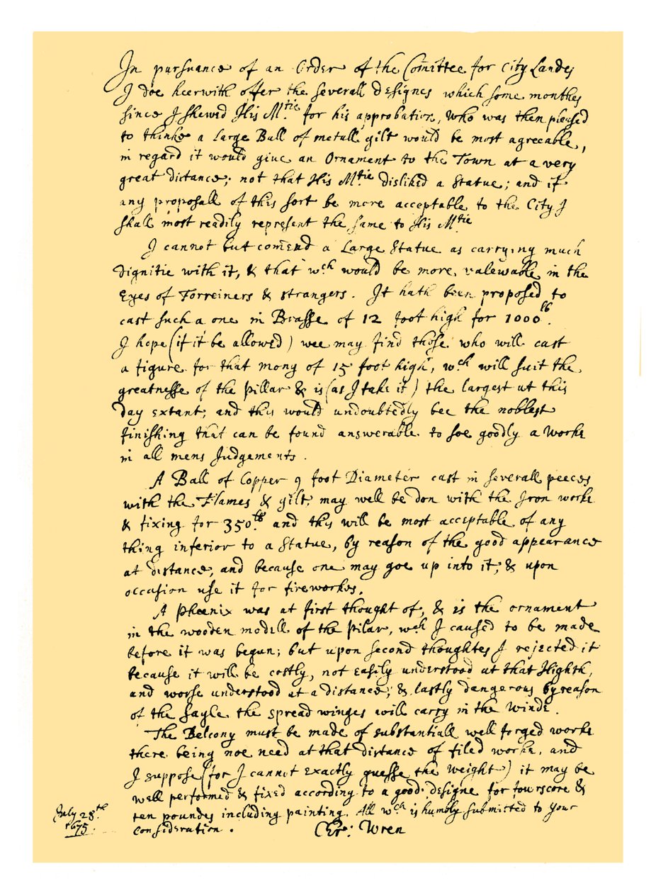 Autogram: Sir Christopher Wren alkotó: Unbekannt