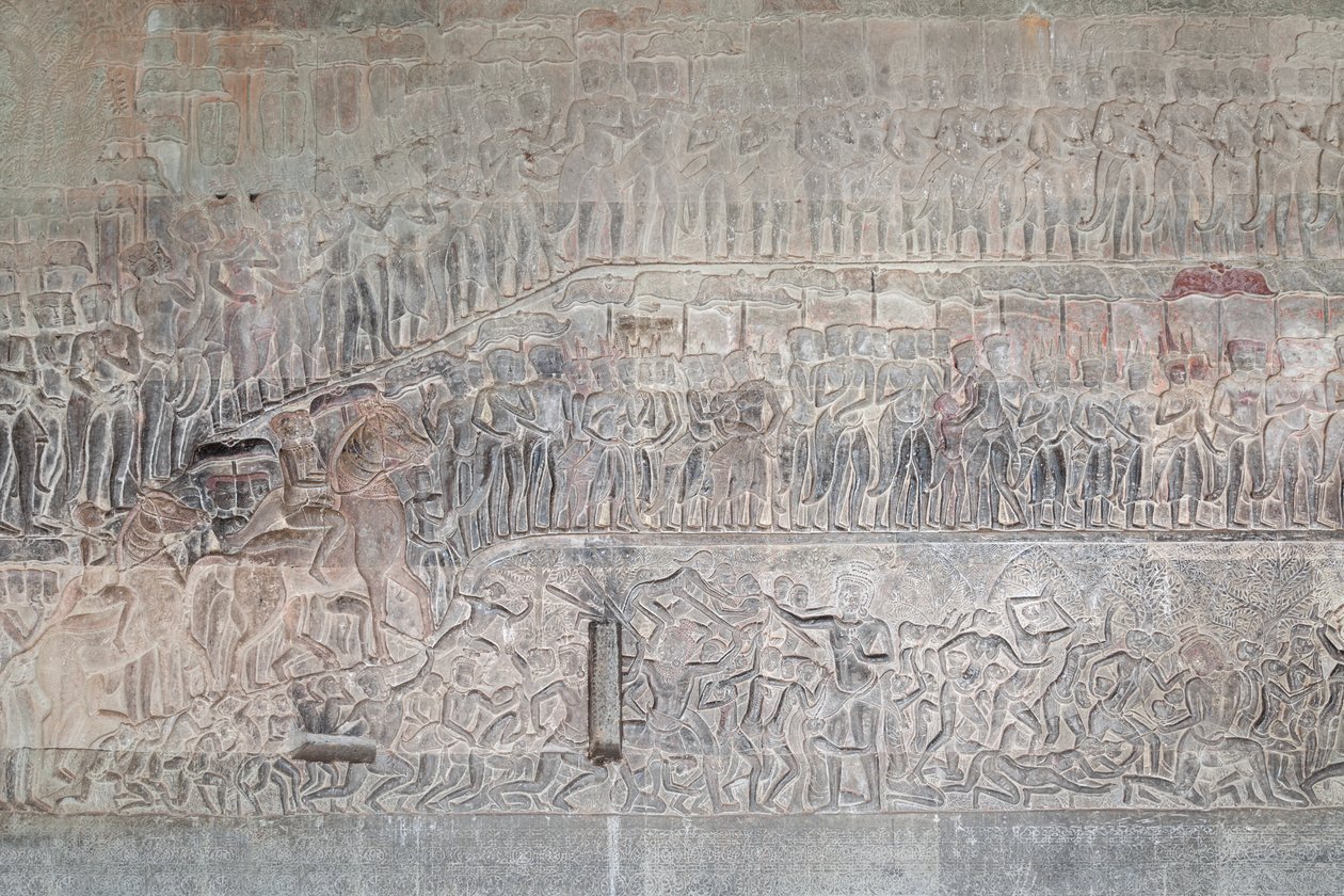 Bas domborművek a kambodzsai Angkor wat déli galériáján alkotó: Unbekannter Künstler