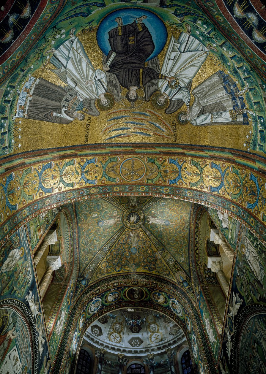 San Vitale-bazilika, Mozaikok az apszisboltozatban, Ravenna, Emilia-Romagna, Olaszország alkotó: William M. Timlin