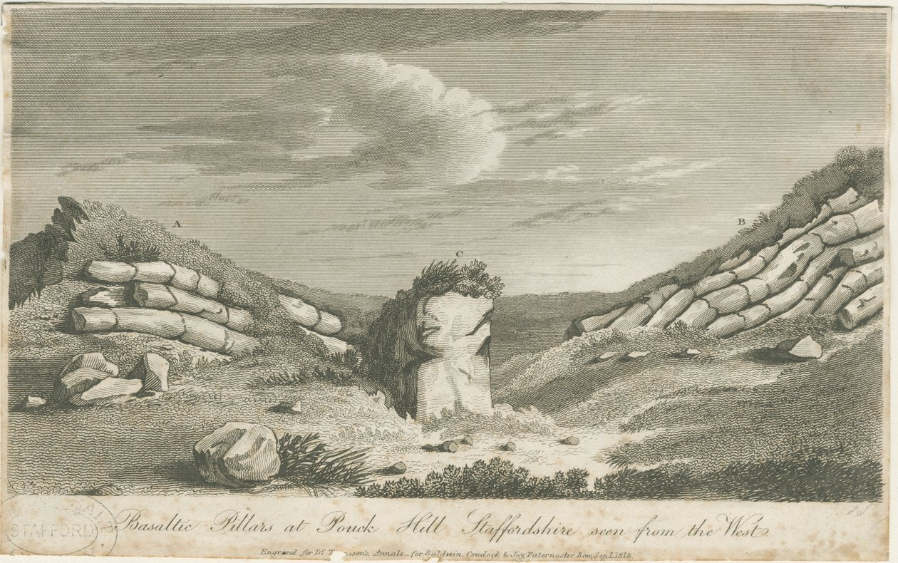 Bescot – Bazaltoszlopok: metszet, és [c 1818] alkotó: Unbekannt