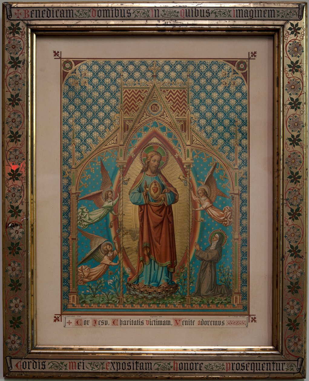 bevere. Plébániatemplom (Szent Péter zenekarok). Belső. Devotion színes nyomtatás. S Lucas iskola Gent, 1875-ös ingatlan, W Z Dreyt Bruges. neogótikus. alkotó: Unbekannt