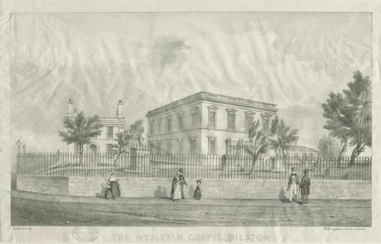 Bilston - Wesleyan Chapel: litográfia, nd [?1840-es évek] alkotó: Unbekannt