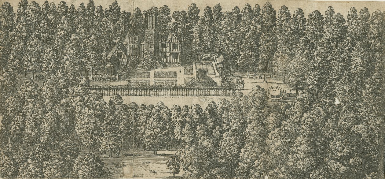 Boscobel-ház: metszet, és [XVII. század] alkotó: Unbekannt