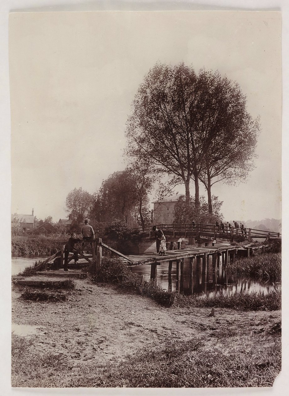 Hidak, halom gyerekek a hídon, 1890 alkotó: Unbekannt