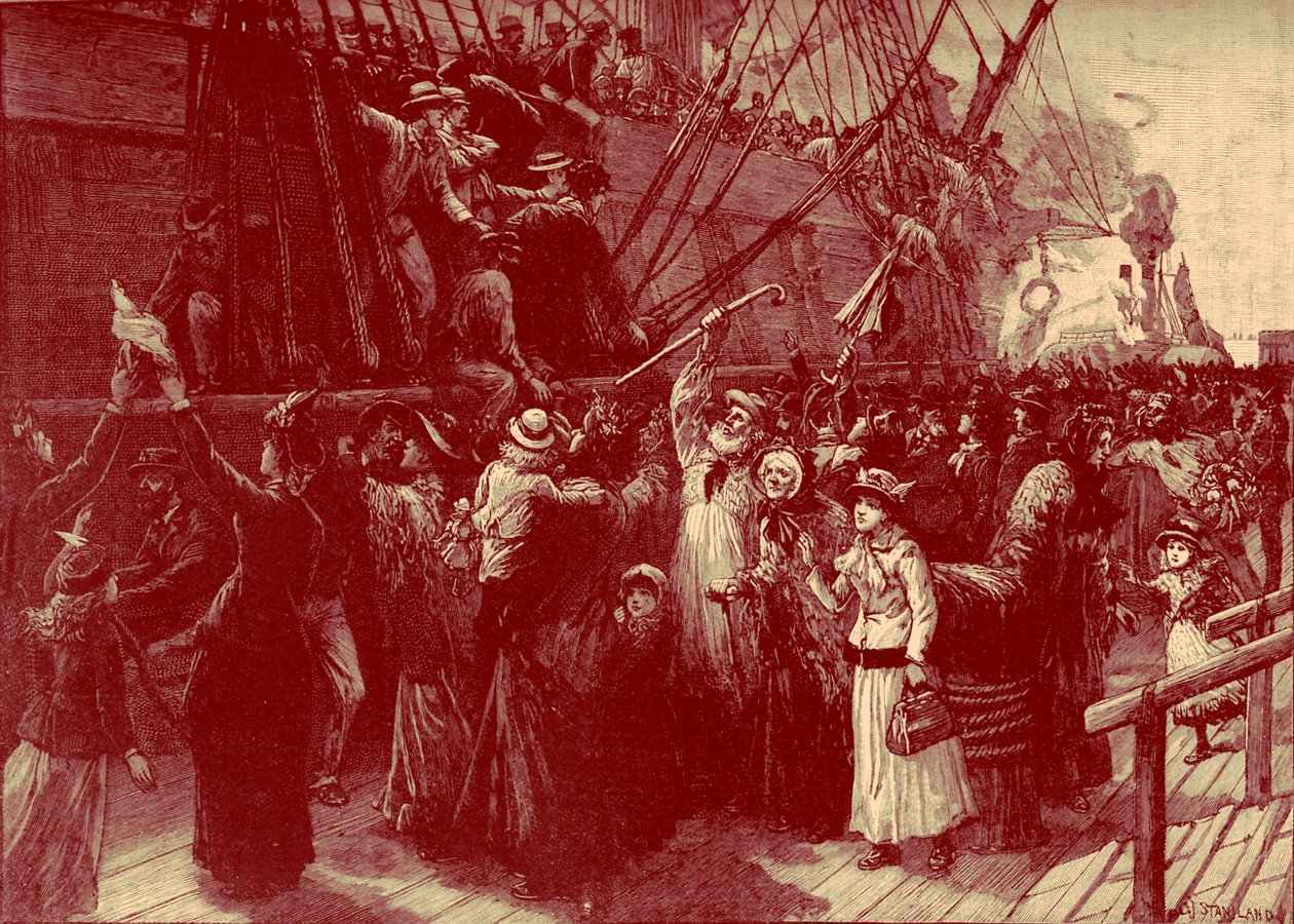 Brit emigráns hajó gyarmatokra – 19. század vége alkotó: Unbekannter Künstler