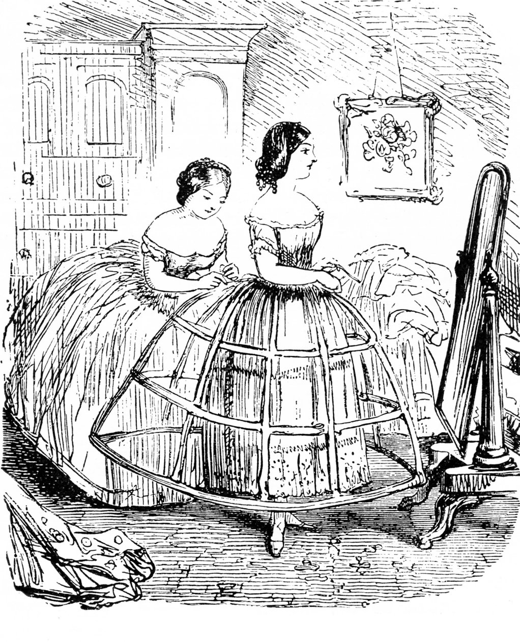 Brit női divat - 1850-es évek alkotó: Unbekannter Künstler
