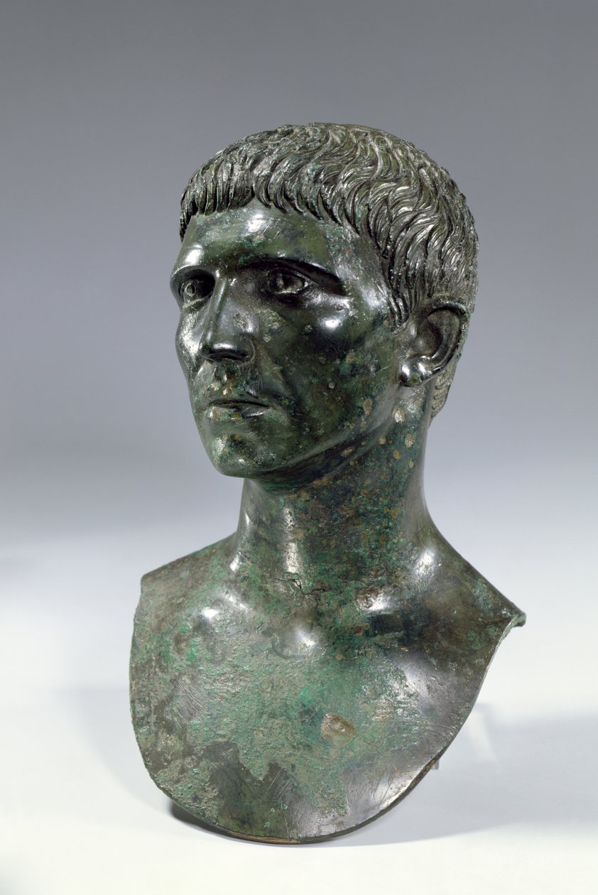 Bronz férfifej, római, Kr.e. 1. század eleje vagy i.sz. 2. század alkotó: Unbekannt