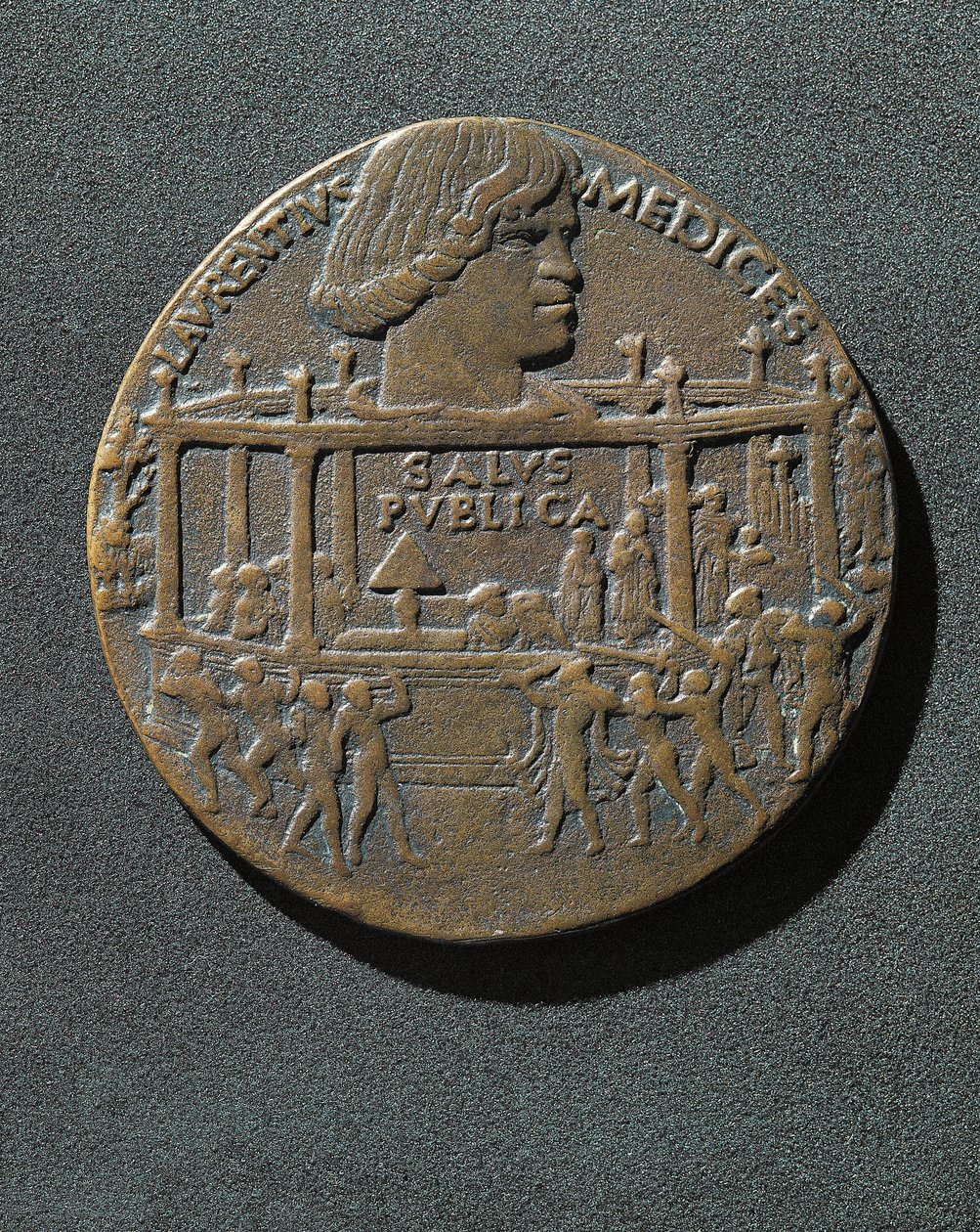 Bronzérmet ütöttek Giuliano de Medici (Firenze) emlékére alkotó: Benjamin Baud
