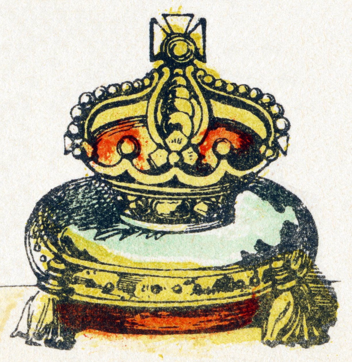 C - Korona - Ábécé - Gyermek szórakozás - Kép epinal, népszerű sorozat 1890 körül (illusztráció) alkotó: Unbekannt