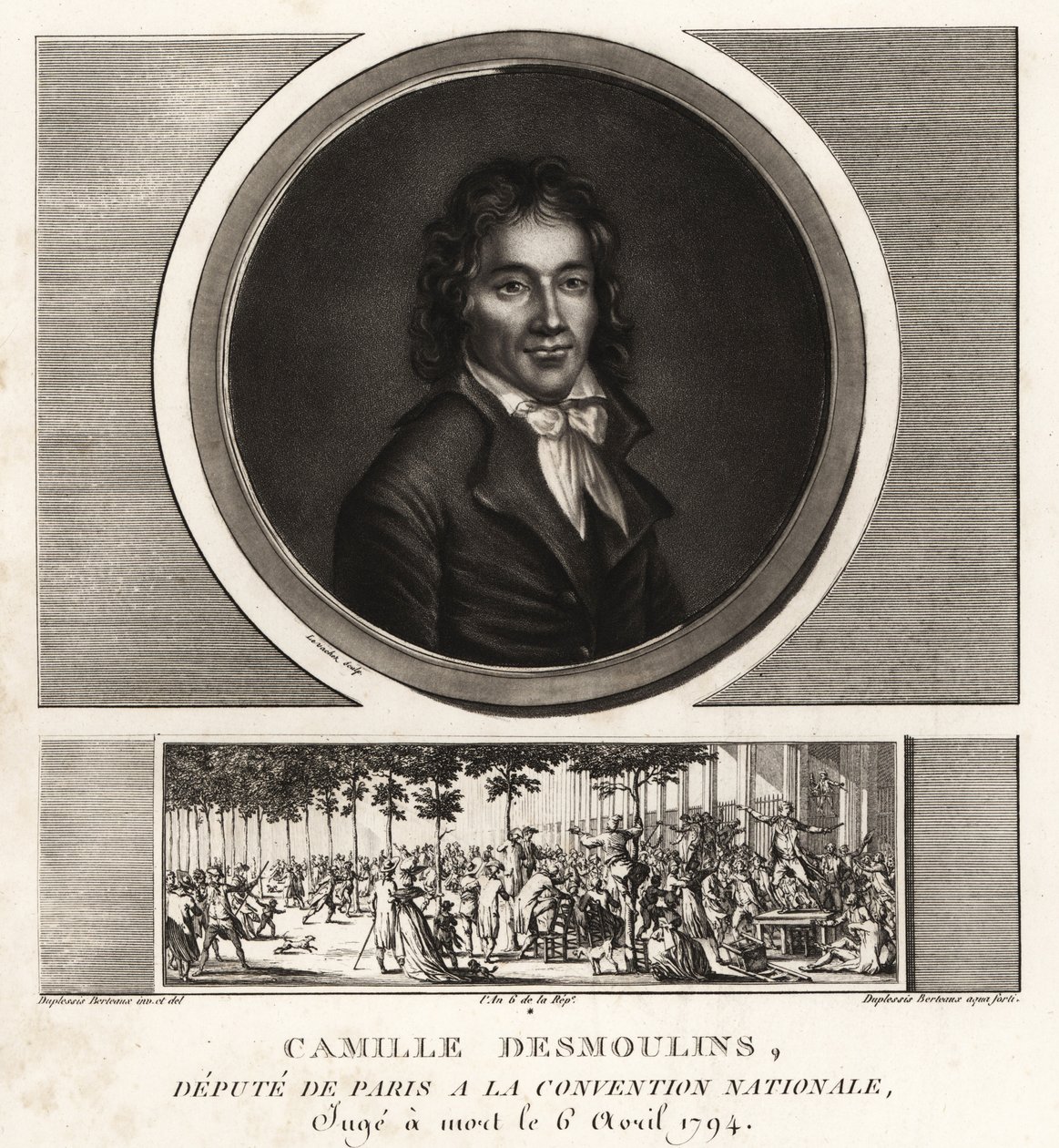 Camille Desmoulins, a nemzeti kongresszus párizsi helyettese, d alkotó: Unbekannt