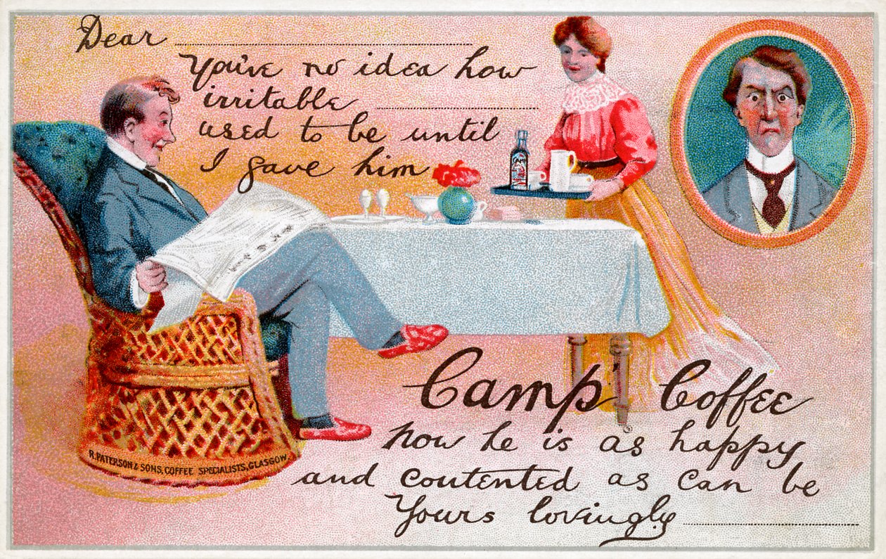 Camp Coffee - hirdetés, 1920 körül alkotó: Unbekannter Künstler