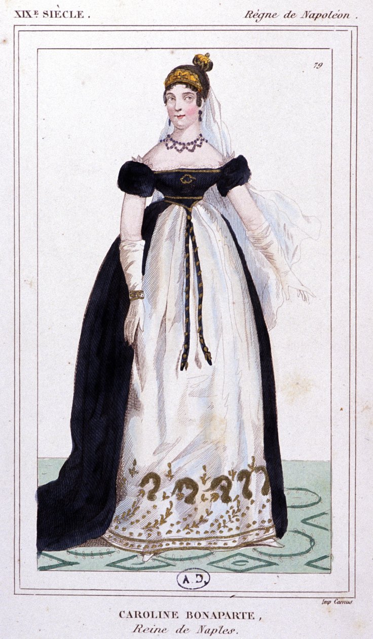 Caroline Bonaparte, 1810 körül (metszet) alkotó: Unbekannter Künstler