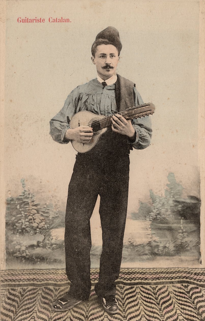 Katalán gitáros, 1910 körül (képeslap) alkotó: Unbekannter Künstler