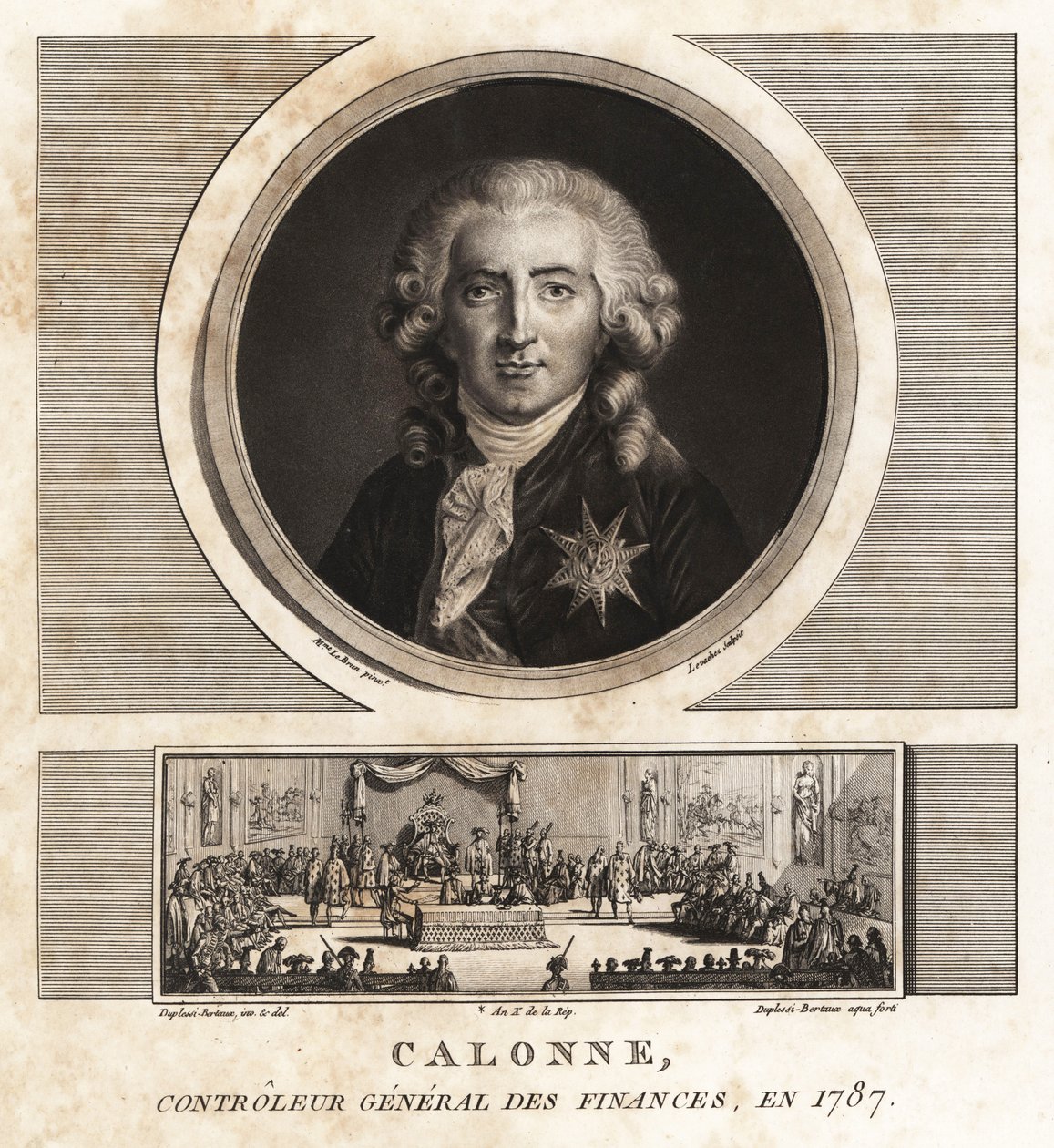 Charles Alexandre de Calonne, a pénzügyekért felelős főellenőr alkotó: Unbekannt