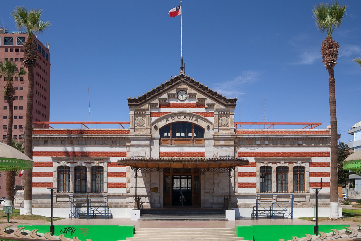 Chile, Arica város, Kultúrház (Vám), Gustave Eiffel által tervezett kiállítási központ alkotó: Unbekannt