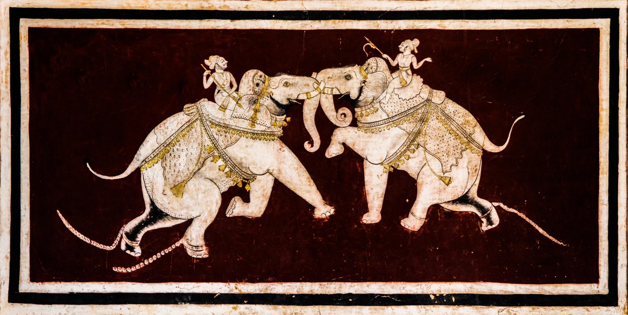 Chittra Sala udvar virtuóz szép festményekkel, Taragarh-erőd, Bandi, Bandi, Rajasthan, India, Ázsia (fotó) alkotó: Unbekannter Künstler