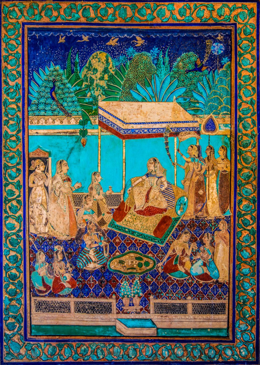 Chittra Sala udvar virtuóz szép festményekkel, Taragarh-erőd, Bandi, Bandi, Rajasthan, India, Ázsia (fotó) alkotó: Unbekannter Künstler