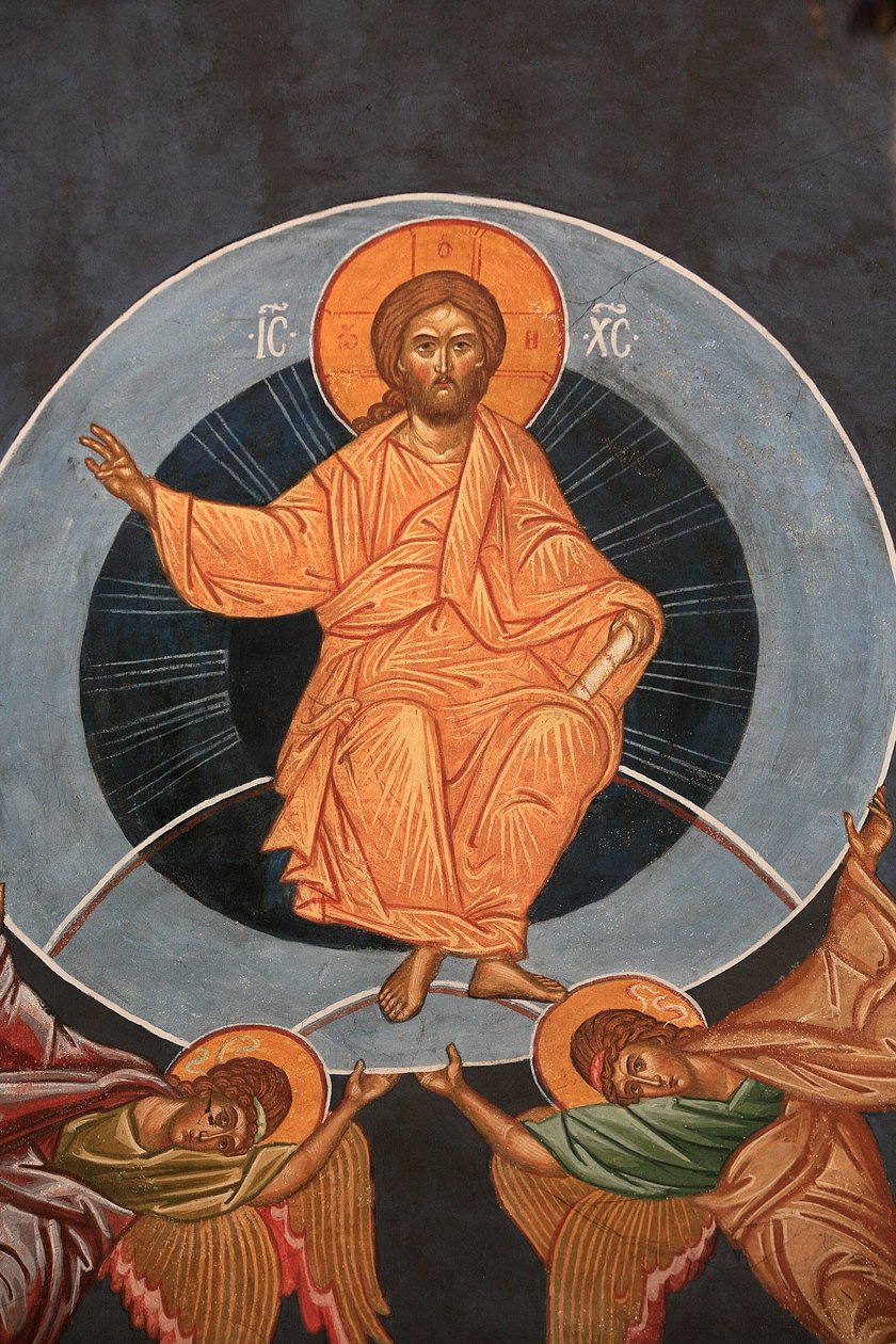 Krisztus mennybemenetele. Saint-Antoine-le-Grand ortodox templom Saint-Laurent-en-Royans Franciaország alkotó: Unbekannt