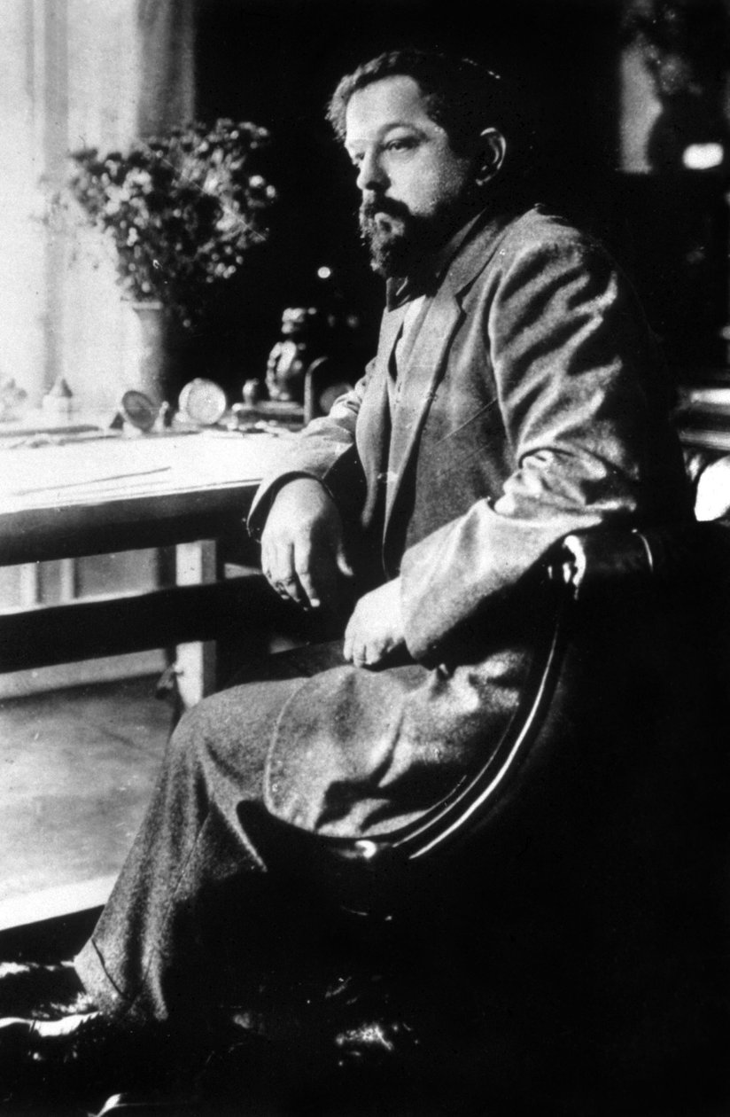 Claude Debussy, francia zeneszerző, 1905 körül (fekete-fehér fotó) alkotó: Unbekannter Künstler