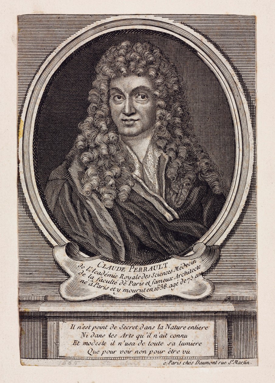 Claude Perrault francia építész, tudós és orvos, 1660-as évek alkotó: Unbekannt