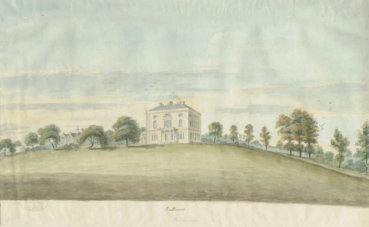 Colton – Bellamore House: akvarell festészet, és [c 1800] alkotó: Unbekannt