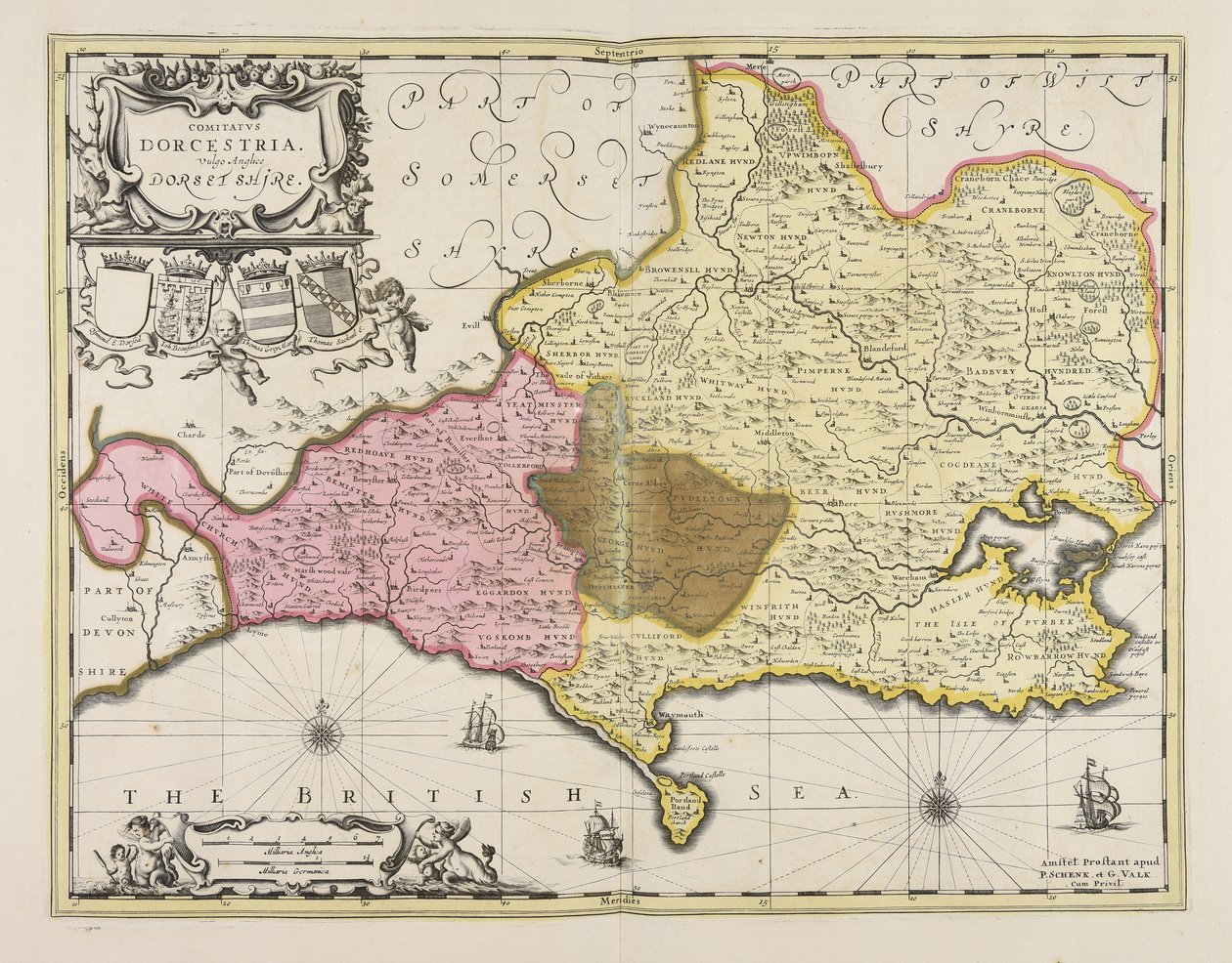 Comitatus Dorcestria vulgo anglice Dorset megye alkotó: Unbekannter Künstler