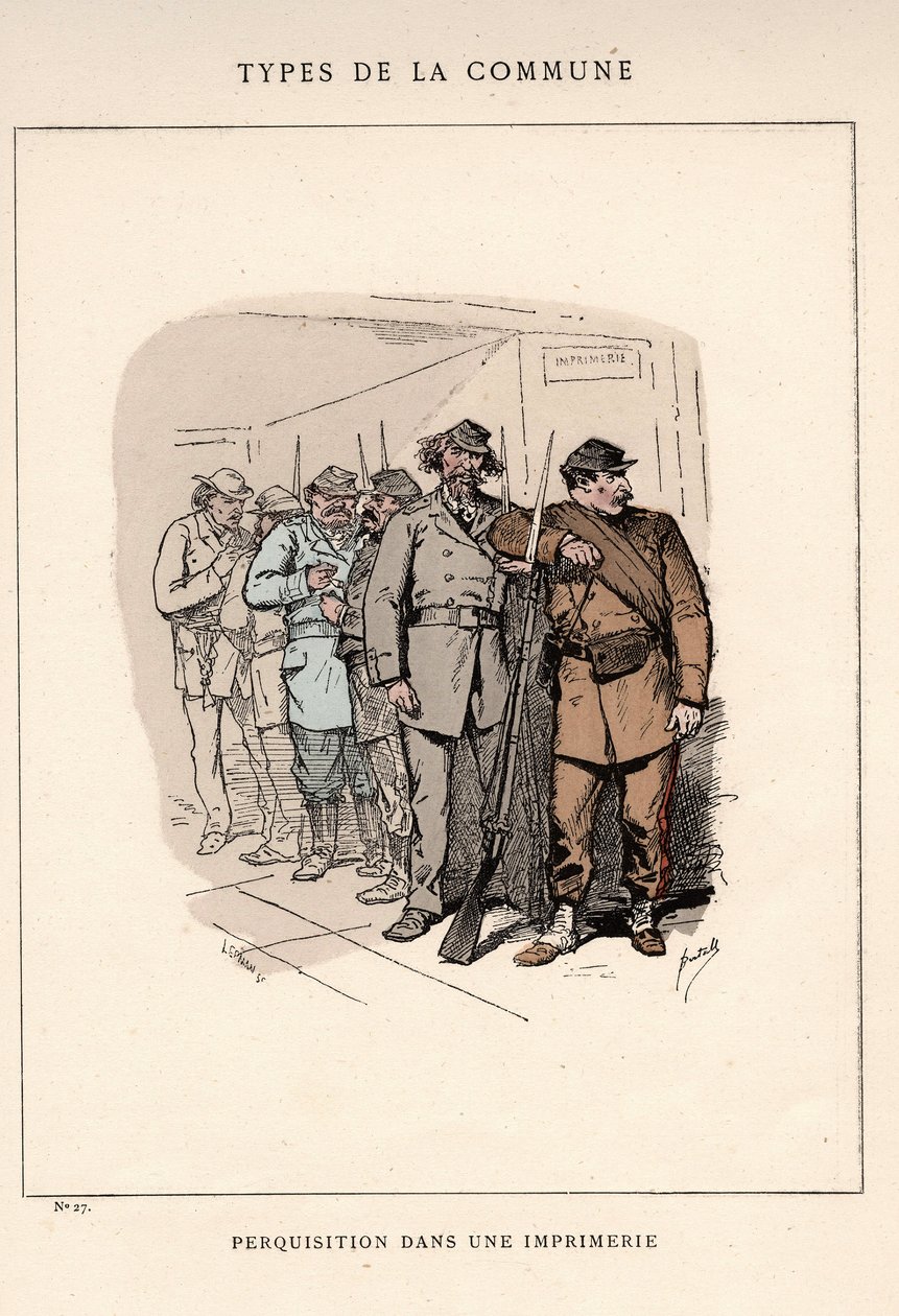 Paris Commune: A KERESÉS követi NYOMTATÁSBAN (27) a „” Les Communeux”-ban alkotó: Unbekannt