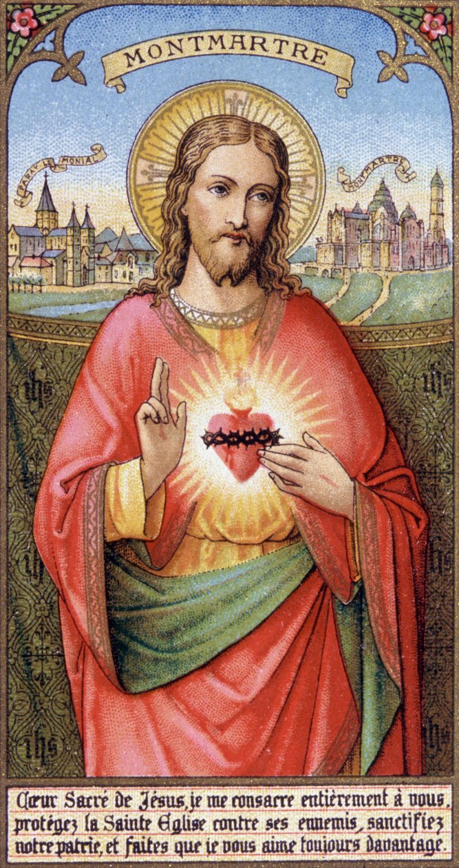 Az emberiség felszentelése a Montmartre-i Sacre Coeur templomban alkotó: Unbekannter Künstler