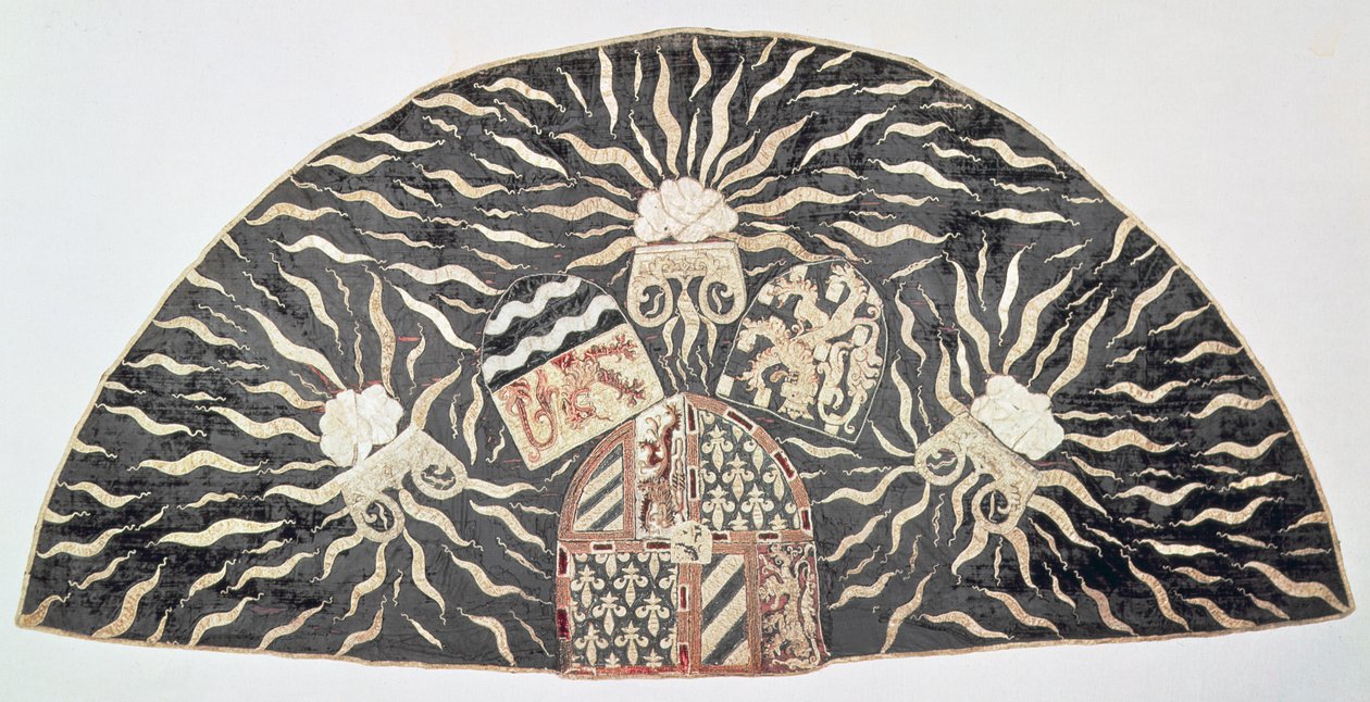 Fekete bársony borítású hímzéssel, Burgundia hercegének karjain, Dél-Hollandia, 1476 körül alkotó: Unbekannt