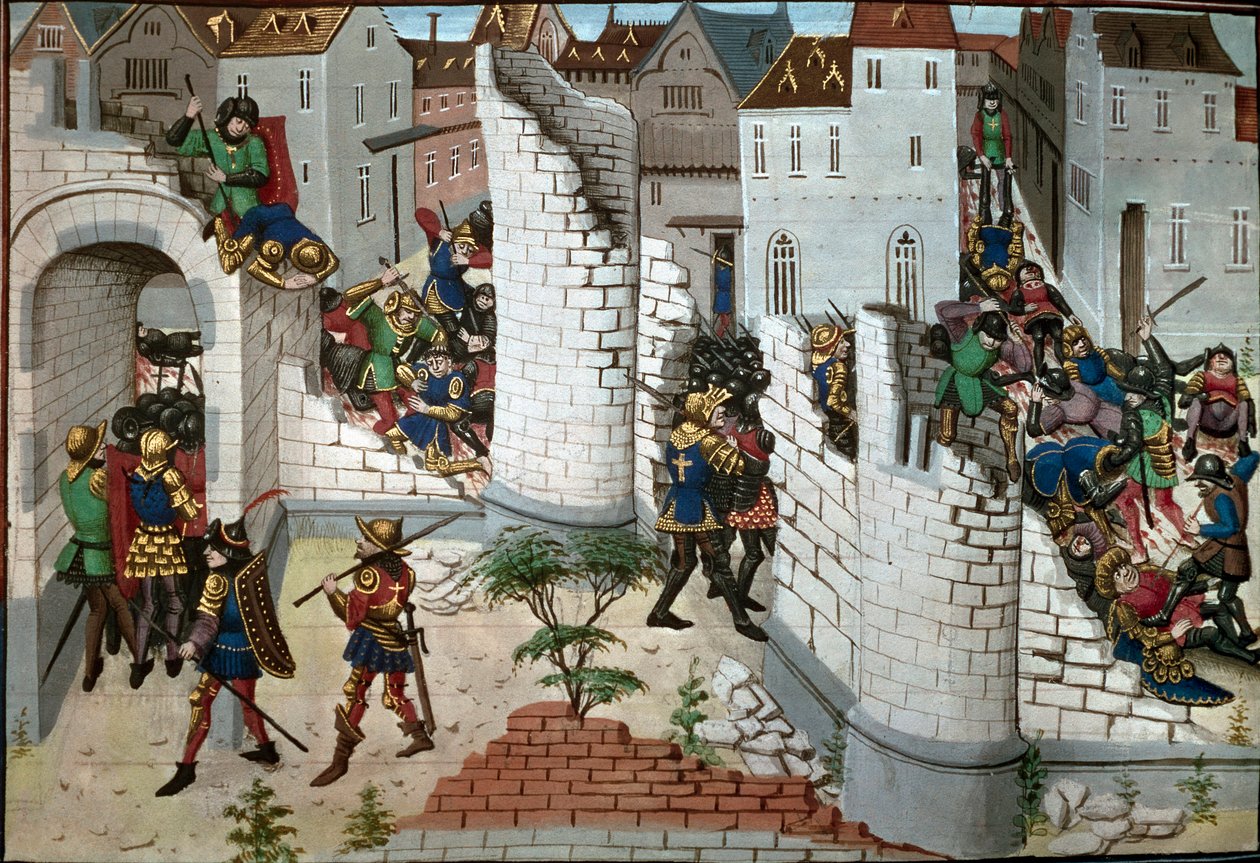 Keresztes hadjárat: Jeruzsálem elfoglalása. Részlet. (miniatűr) alkotó: Unbekannter Künstler