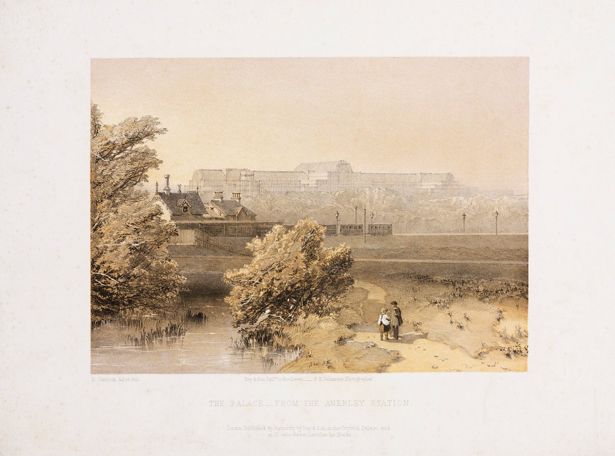 Crystal Palace, Nagy kiállítás utáni A Crystal Palace az Anerley állomásról, 1855 alkotó: Unbekannt