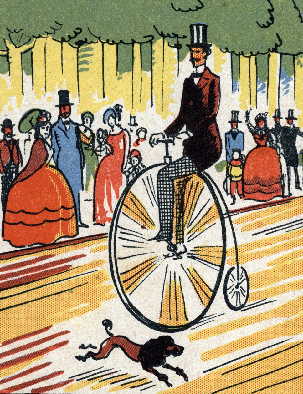 Nagy bicikliző kerékpáros, 1900-1920 körül (kromolitográfia) alkotó: Unbekannter Künstler