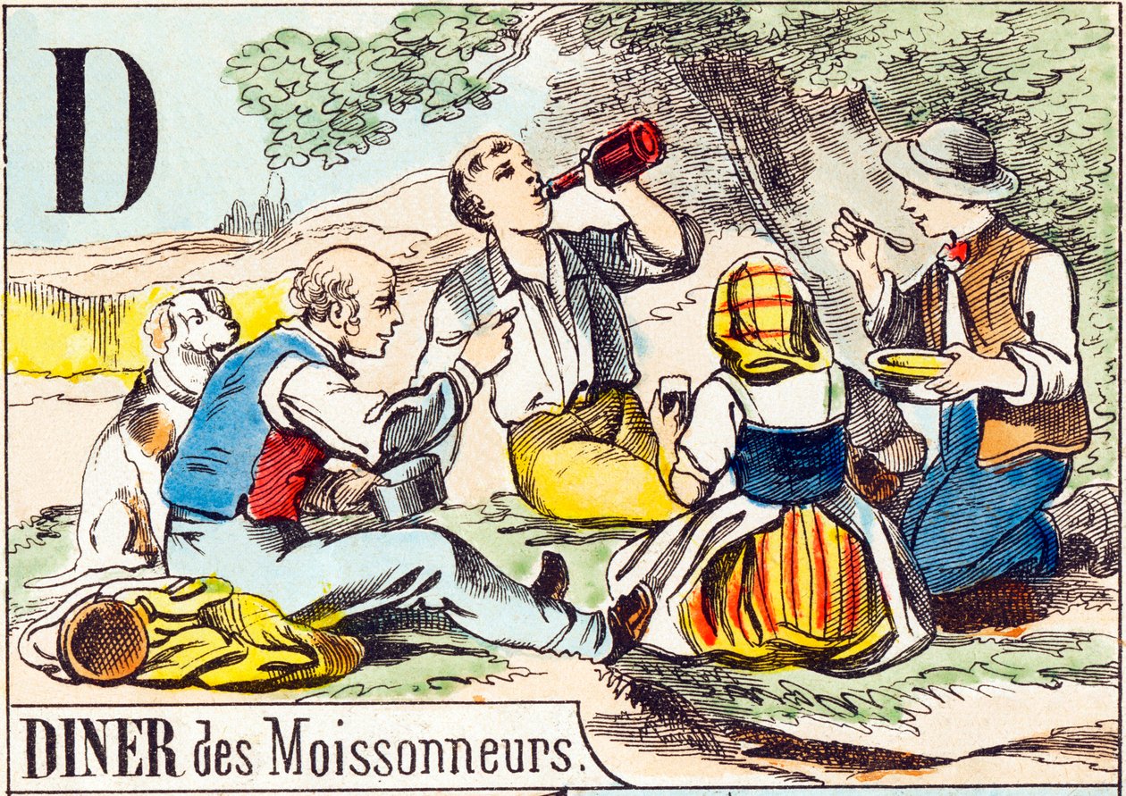 D Diner des moissonneurs - "A farm ábécéje" 19. század vége (metszet) alkotó: Unbekannt