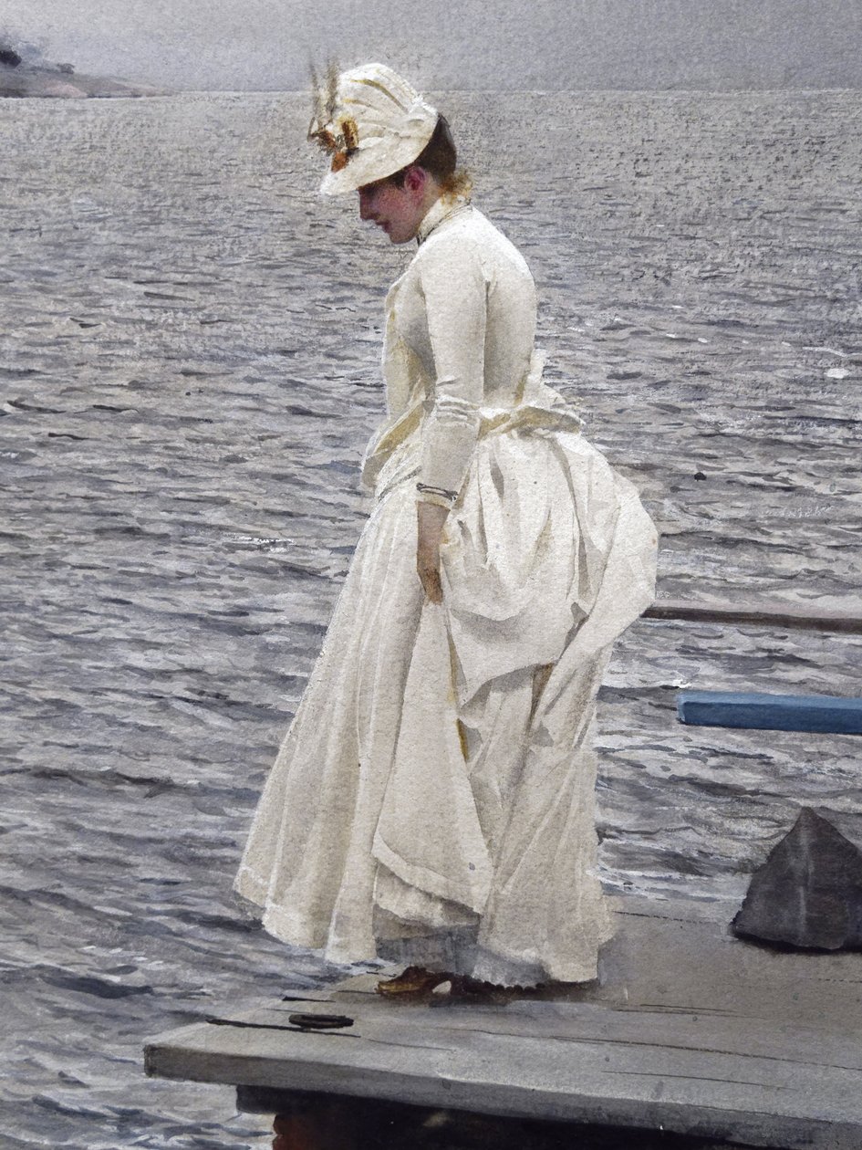 Részletei: Nyári szünidő (1886, akvarell, papír). Stockholm, magángyűjtemény. Anders Zorn (1860-1920) alkotó: Unbekannter Künstler