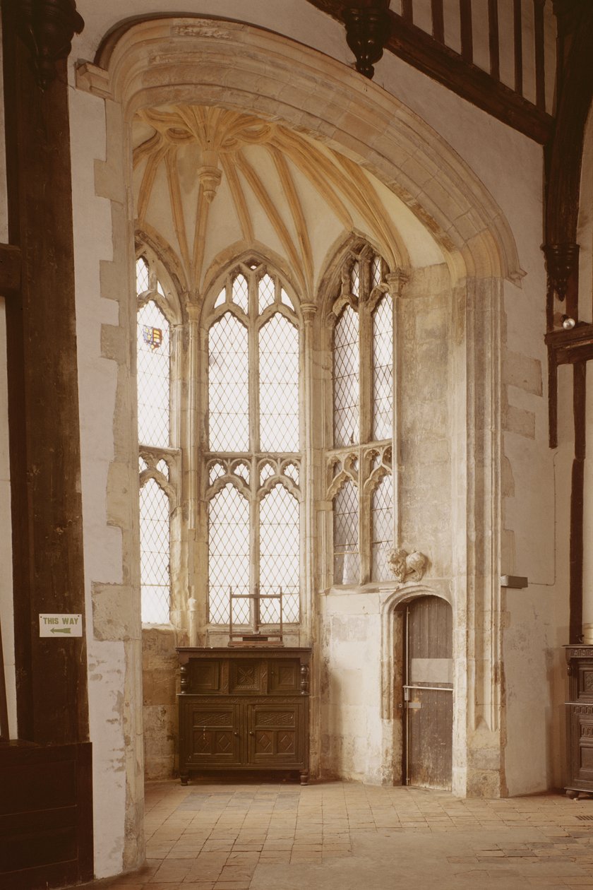 Részlet egy ablakról a nagyteremben, Gainsborough Old Hall, Lincolnshire (fotó) alkotó: Unbekannt