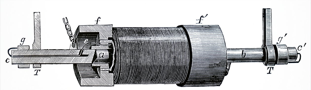 Elektromágnest ábrázoló diagram. alkotó: Unbekannt
