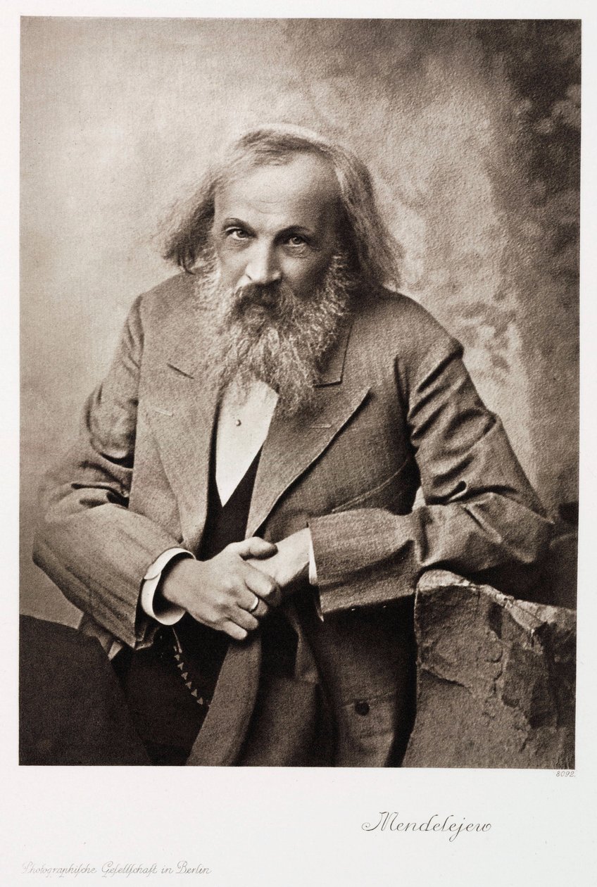 Dmitrij Ivanovics Mengyelejev orosz kémikus, 1905-től alkotó: Unbekannt