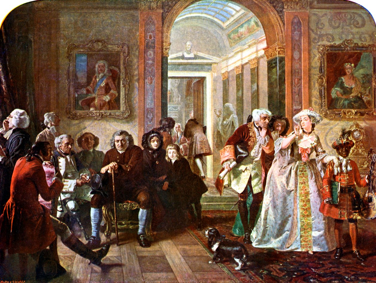 Johnson doktor Lord Chesterfield előszobájában alkotó: Unbekannter Künstler