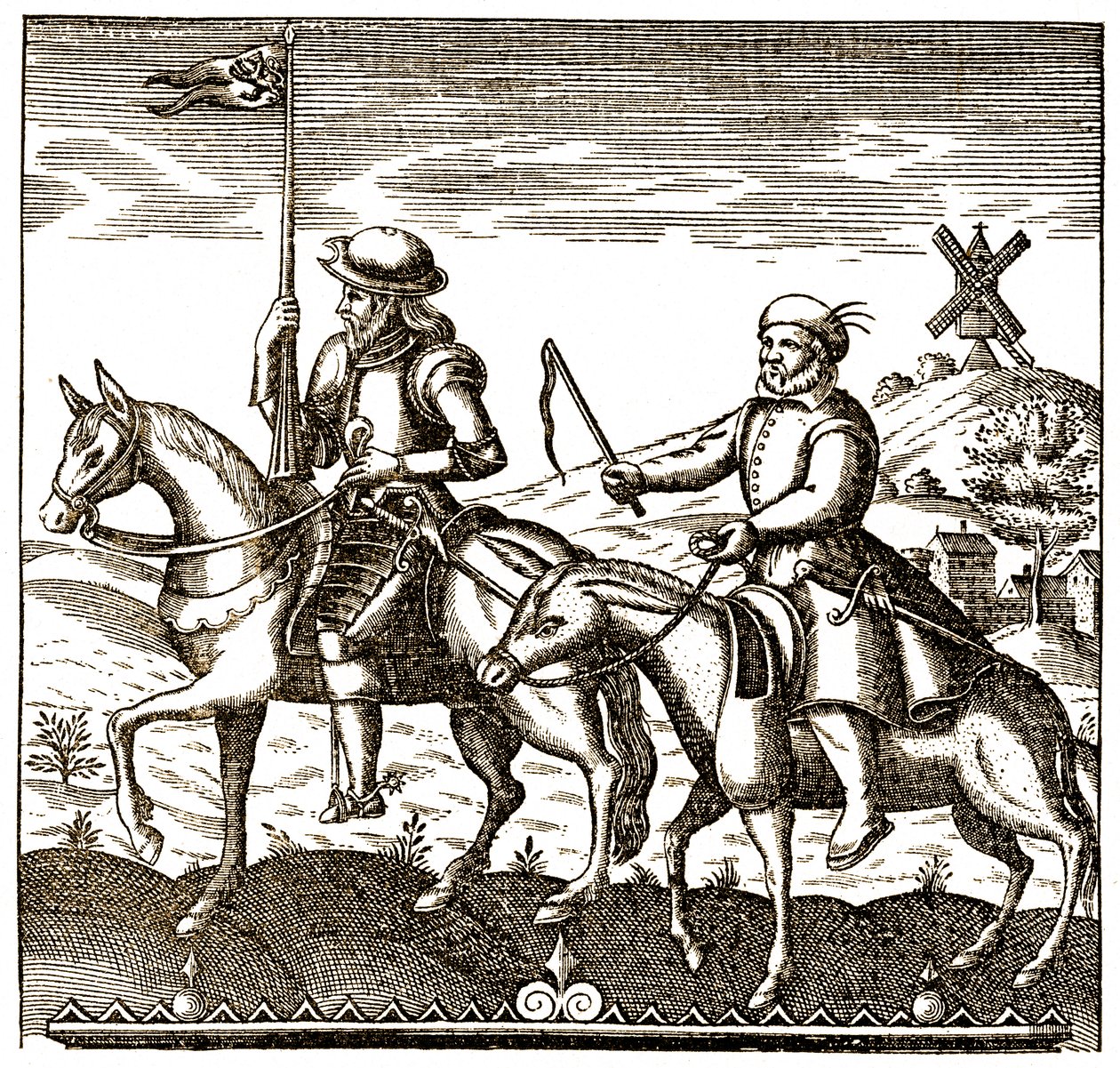 Don Quijote és Sancho Panza alkotó: Unbekannter Künstler