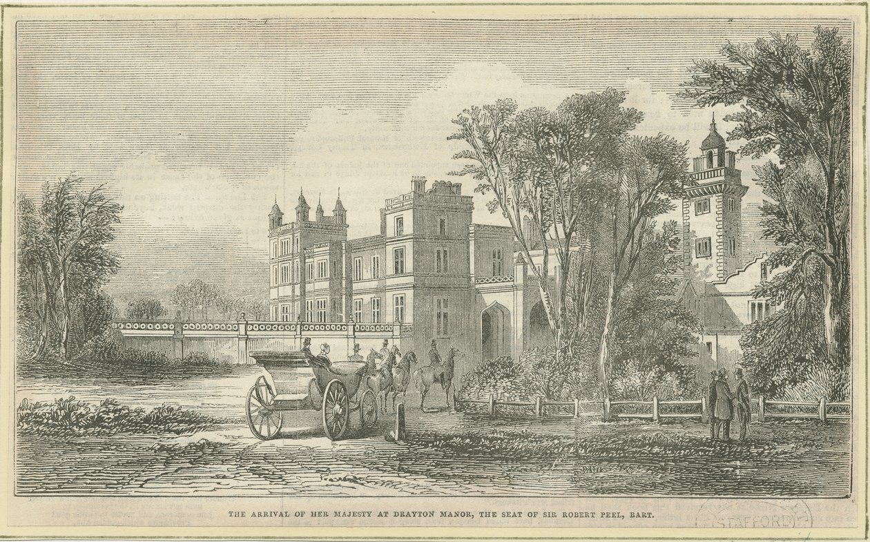 Drayton Bassett – "Drayton Manor" : fametszet, és [?XIX. század] alkotó: Unbekannt