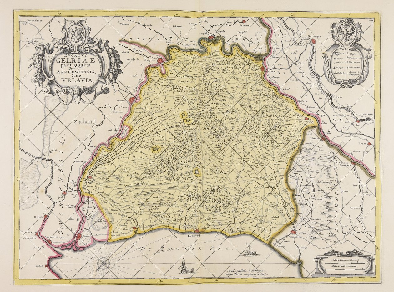 Ducatus Gelriae pars quarta quae est Arnhemiensis siue Velavia alkotó: Unbekannter Künstler