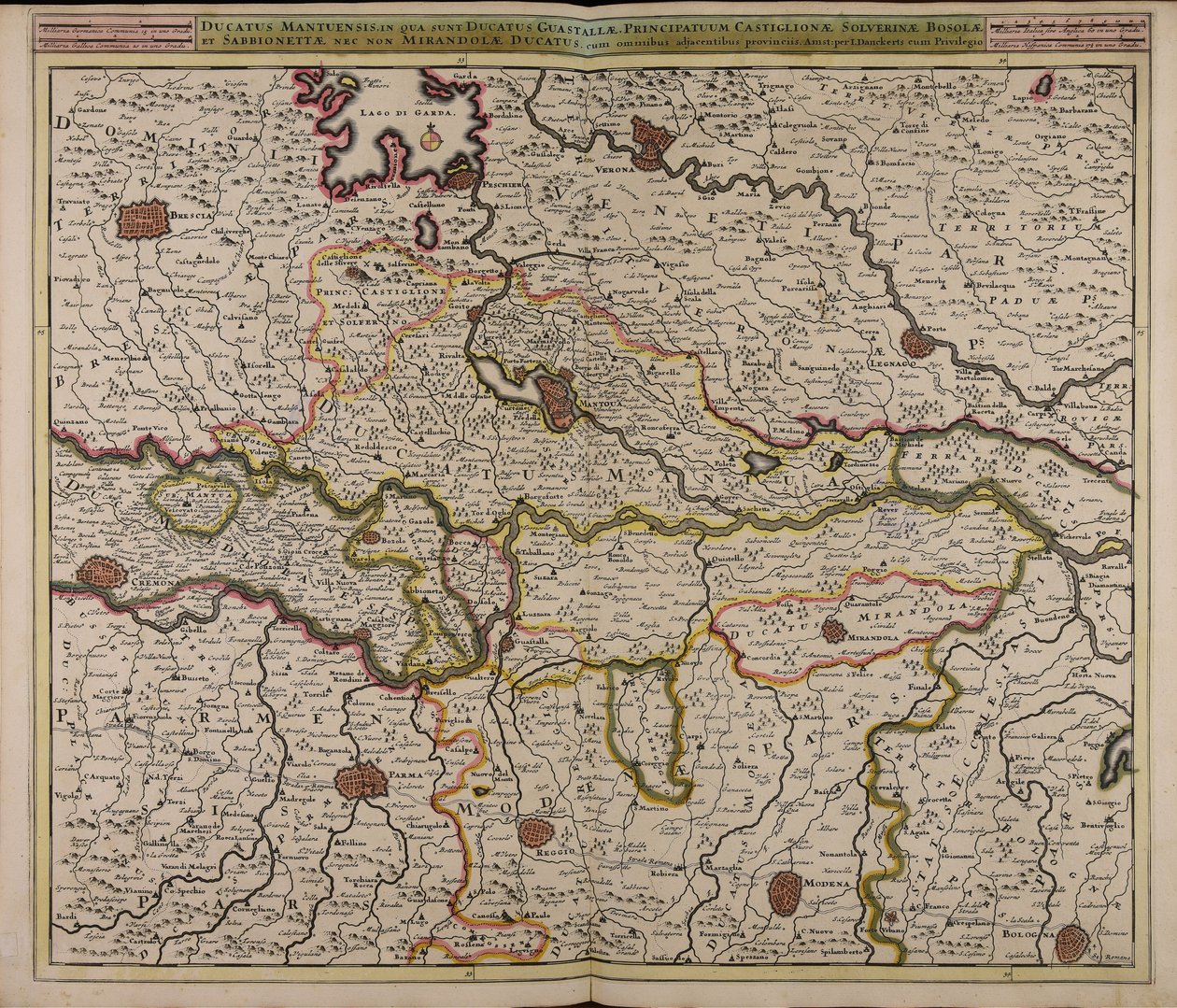 Ducatus Mantuensis : in qua sunt ducatus Guastallae principatuum Castiglionae Solverinae Bosolae et Sabbionettae nec non Mirandolae ducatus : cum ommibus adjacentibus provinciis alkotó: Unbekannter Künstler