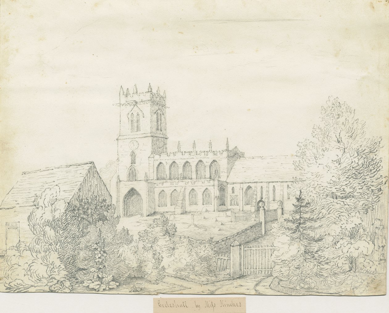 Eccleshall templom: ceruzarajz, 1825. május 6 alkotó: Unbekannt