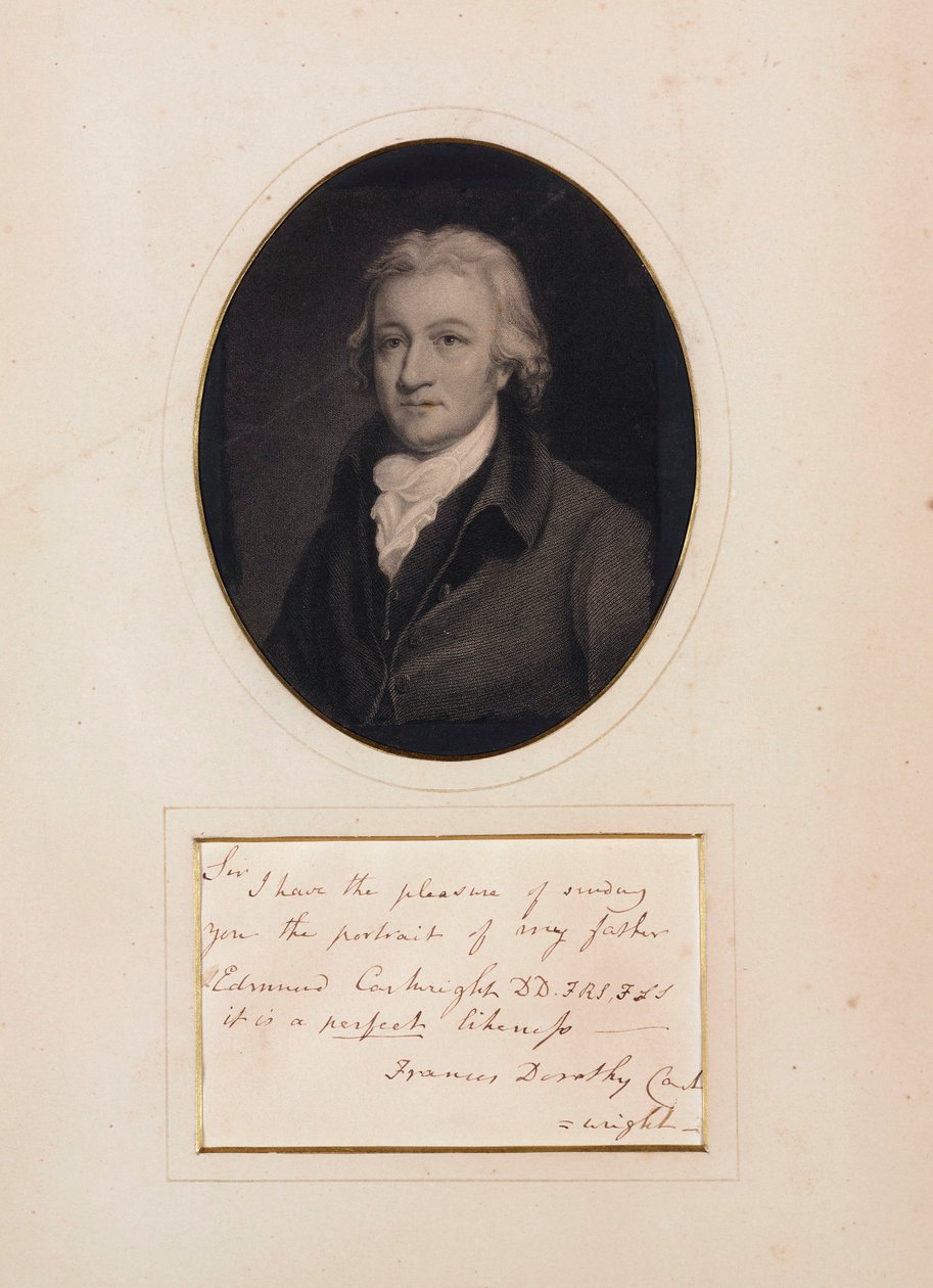 Edmund (Edmond) Cartwright, a brit textilgyártás úttörője, 18. század vége – 19. század eleje alkotó: Unbekannt