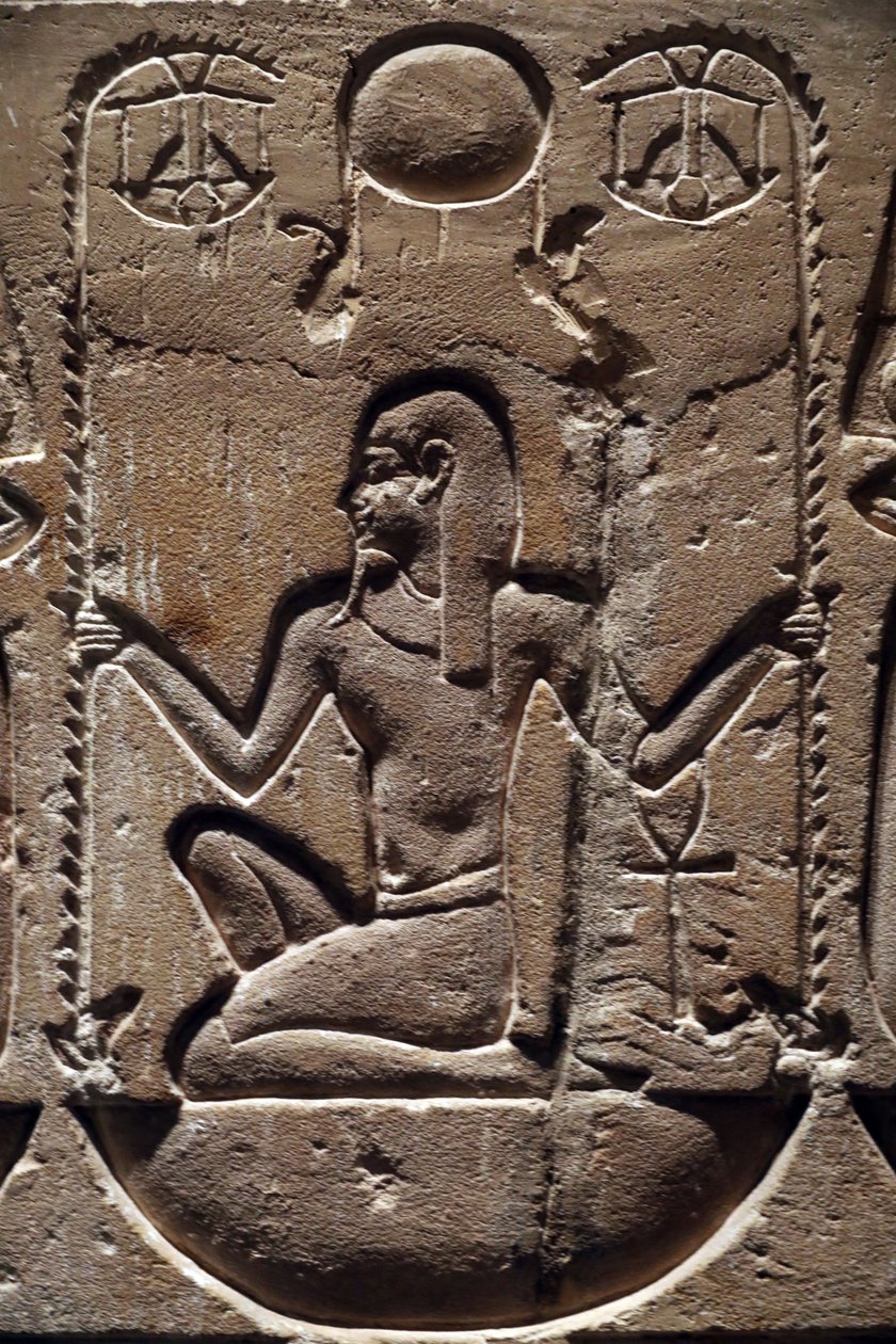 Egyiptom, Medamud, Montu templom ajtaja, részlet i.e. 221-205. alkotó: Unbekannter Künstler