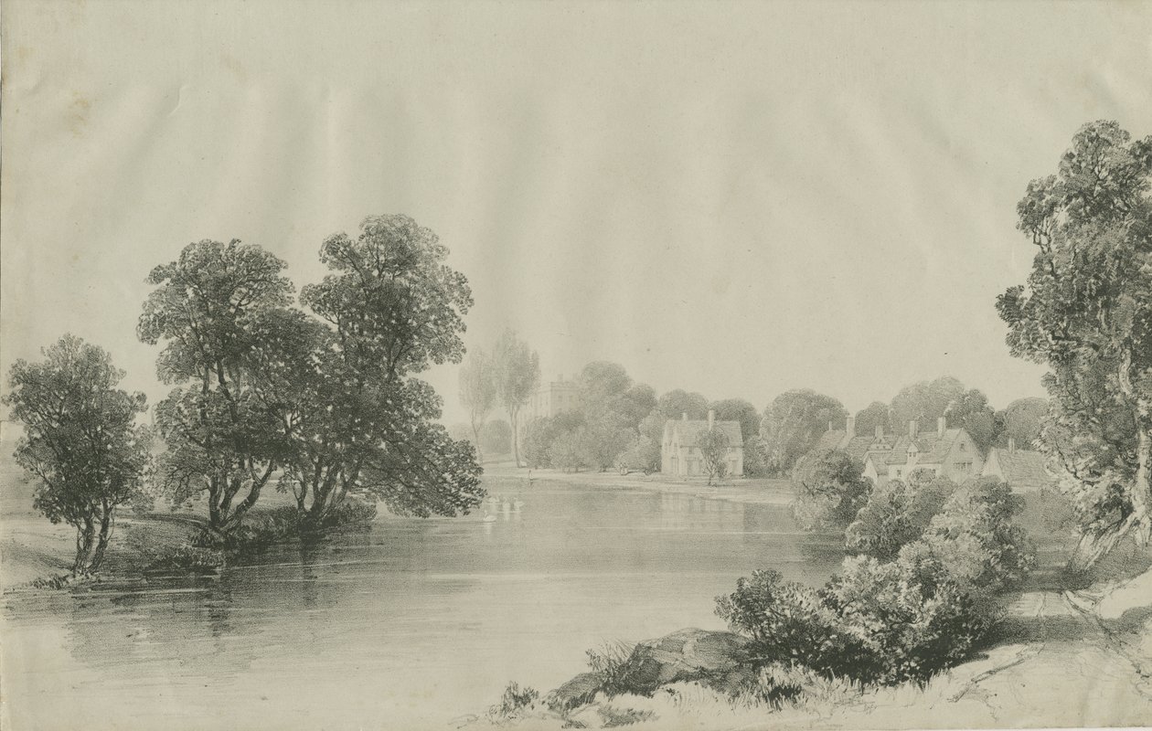 Elford Hall és Rectory: litográfia, nd [?19. század] alkotó: Unbekannt