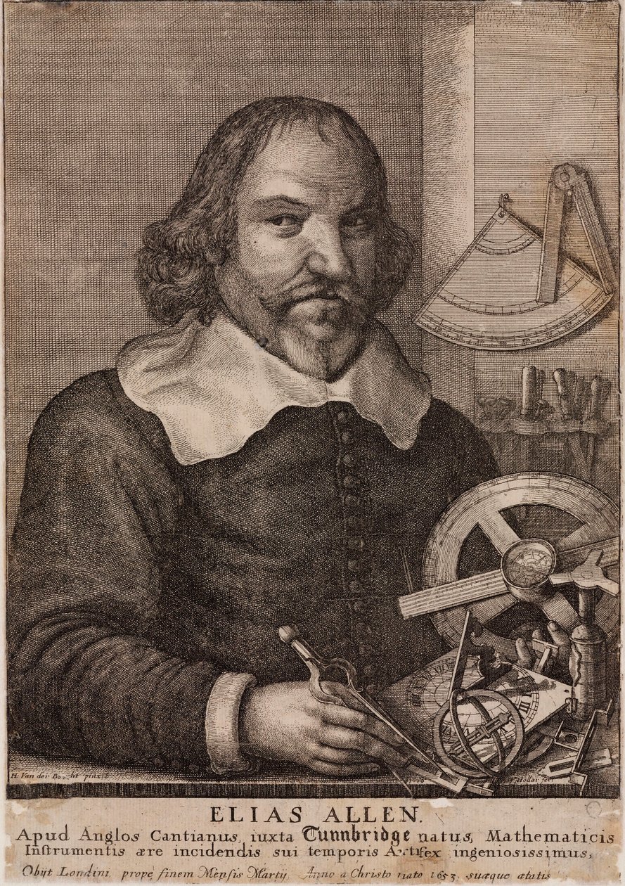 Elias Allen matematikus és hangszerkészítő, 1630 körül alkotó: Unbekannt