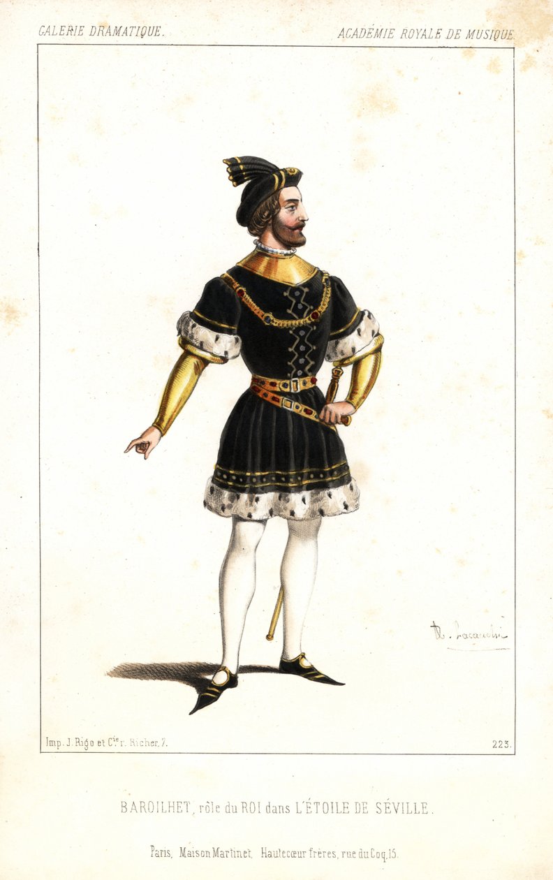 Paul-Bernard Barroilhet angol bariton a király szerepében a L