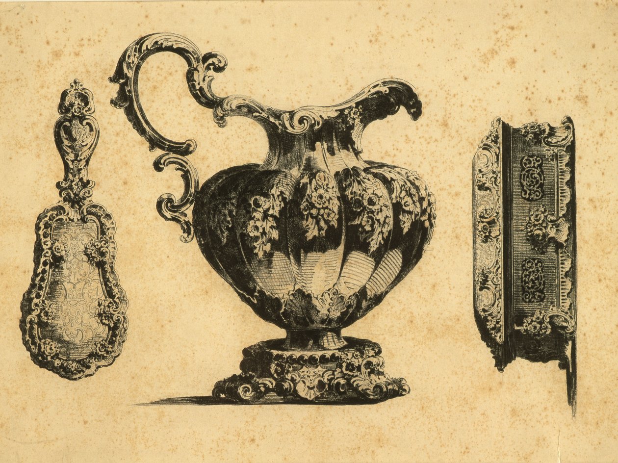 Pavel (Paul) Grigorjevics Demidoff (1738-1821) herceg három szépségápolási kiegészítőjét ábrázoló metszet alkotó: Unbekannt